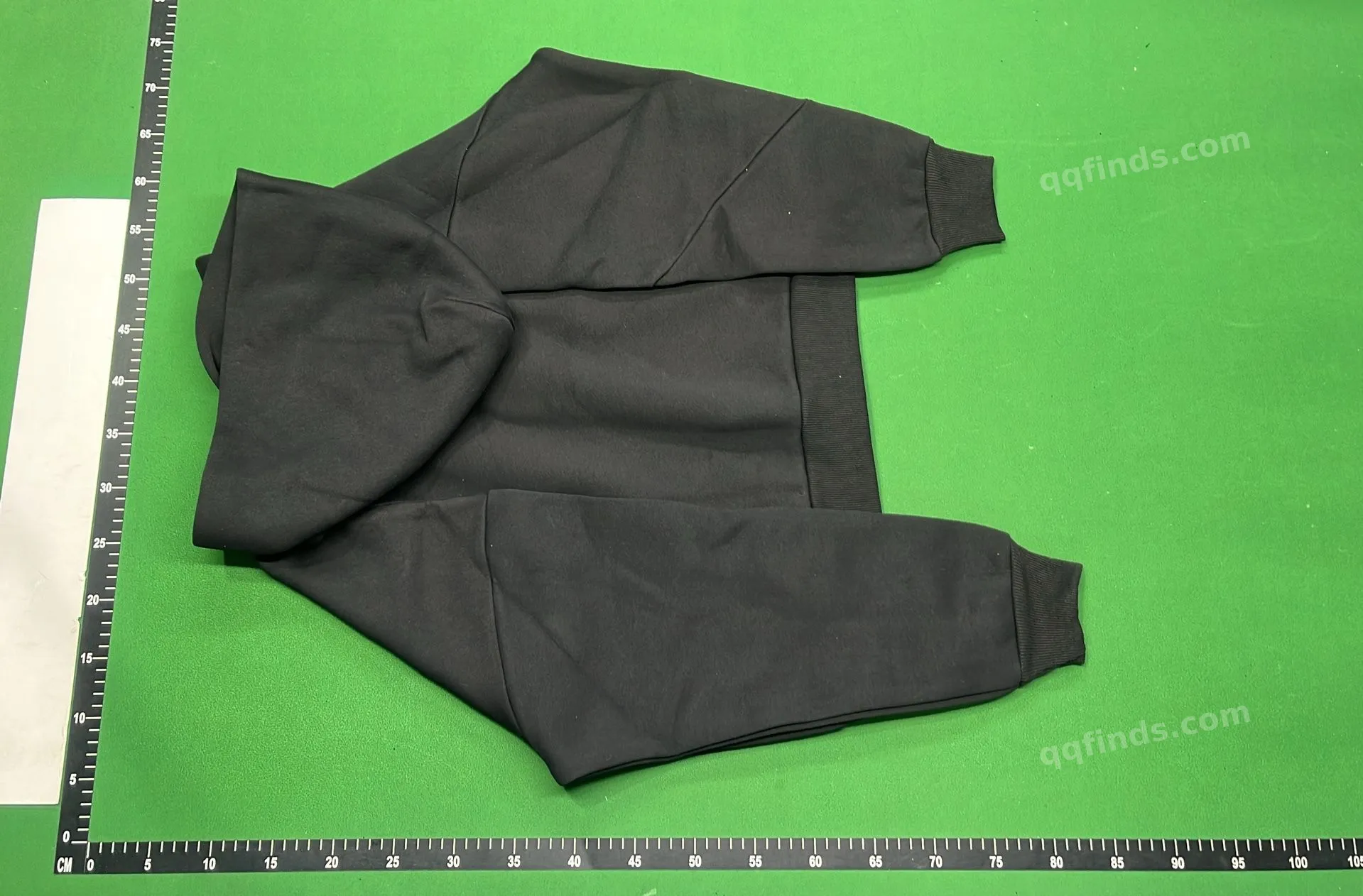 Black Hooded Tracksuit Set QC