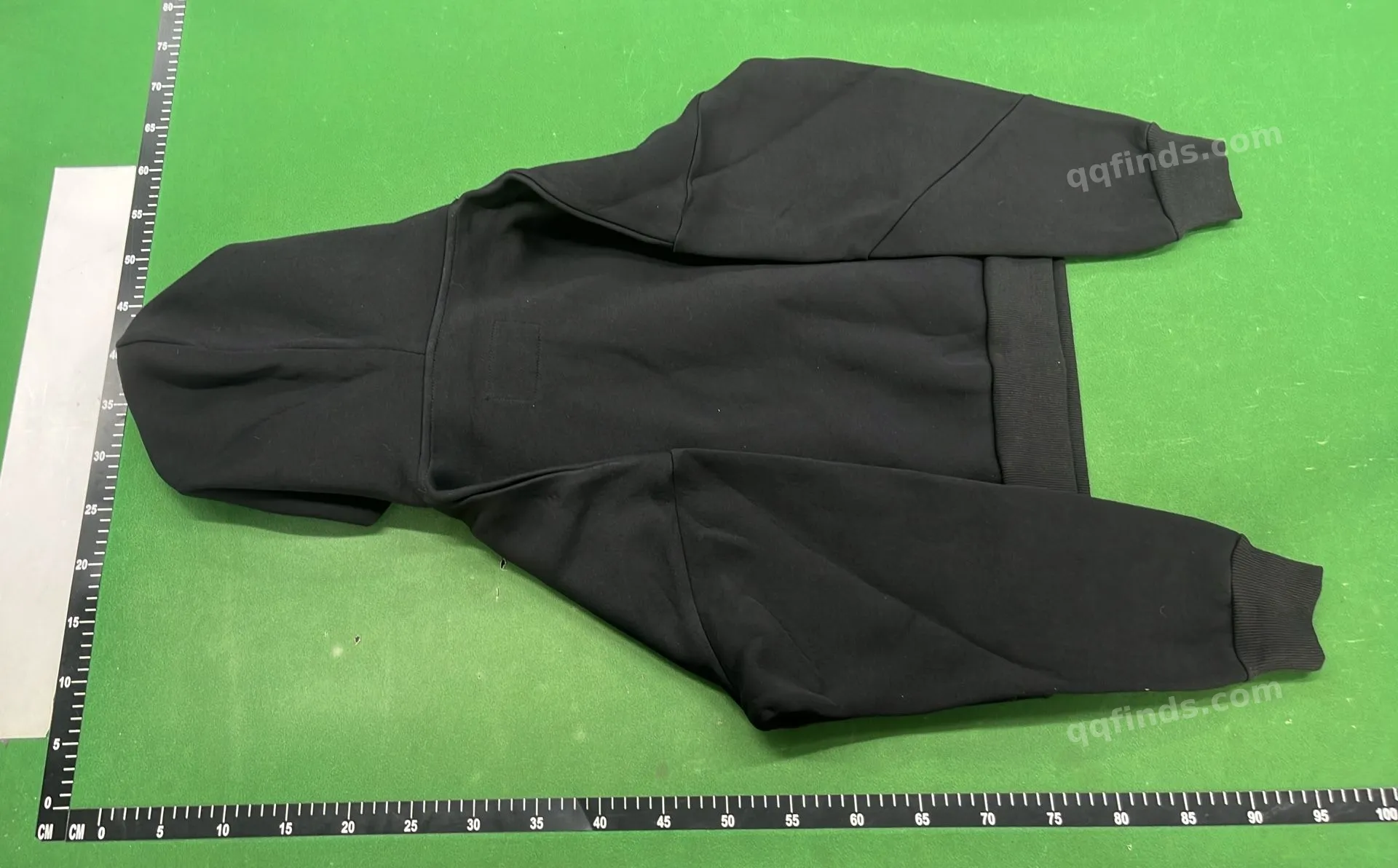 Black Hooded Tracksuit Set QC