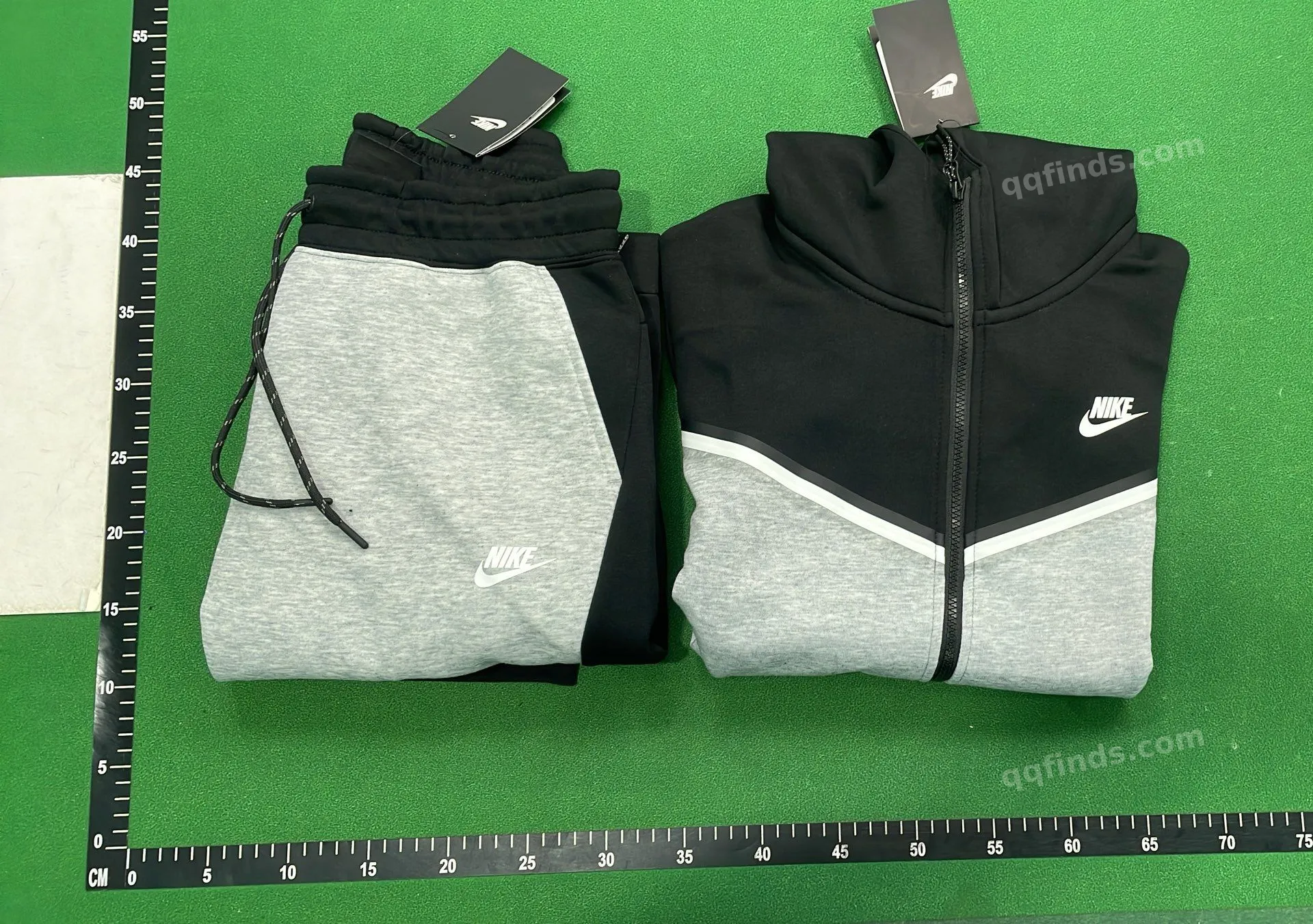 Black Hooded Tracksuit Set QC